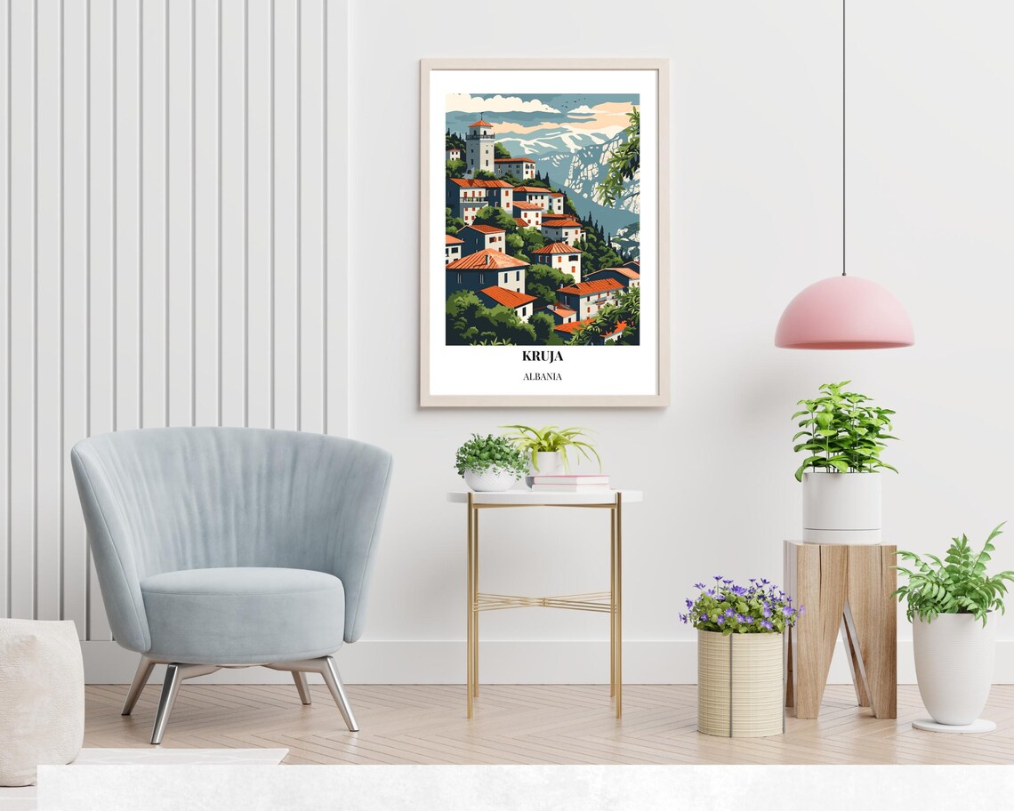 Kruja Albania Travel Wall Art Kruja Albania City Print Kruja Castle Travel Gift Kruja Castle Poster Travel Gift - Image 2