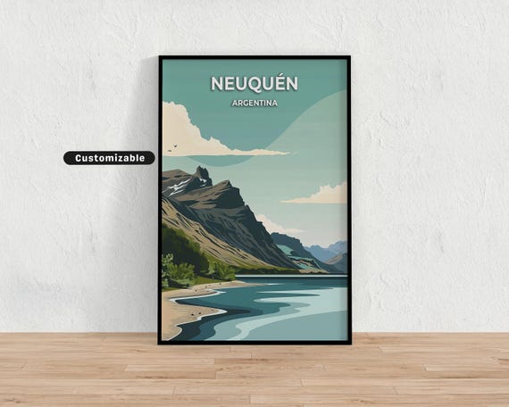 Neuqun Argentina Travel Poster Custom Wall Art