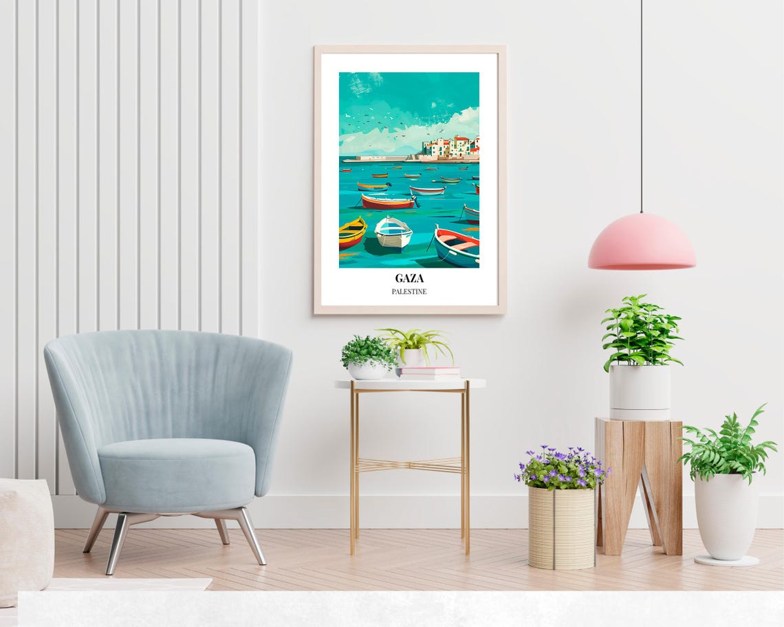 Gaza City Print Gaza Travel Poster Palestine Travel Gift Gaza Palestine Poster Gaza Gift - Image 2