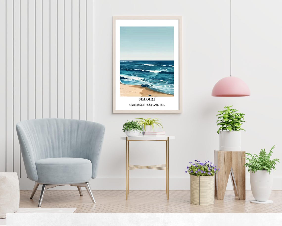 Sea Girt Travel Print Wall Art Sea Girt New Jersey City Print Sea Girt Travel Gift Sea Girt City Poster Travel Gift - Image 2