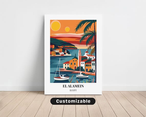 El Alamein Egypt Travel Canvas Poster Custom Wall Art