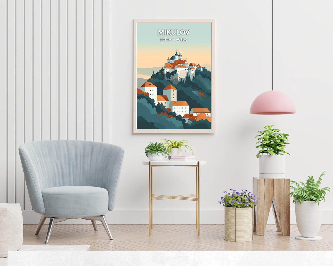 Mikulov Castle Travel Print Wall Art Mikulov Czech Republic City Print Mikulov Castle Travel Gift Mikulov Castle Poster Travel Gift - Image 2