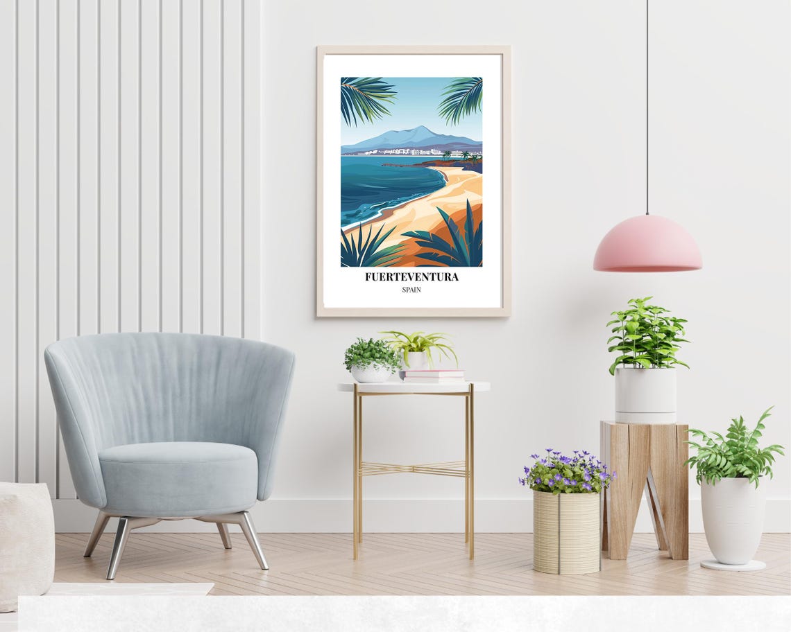 Fuerteventura Spain Travel Print Wall Art Fuerteventura Spain City Print Fuerteventura Spain Travel Gift Fuerteventura Spain Poster - Image 2