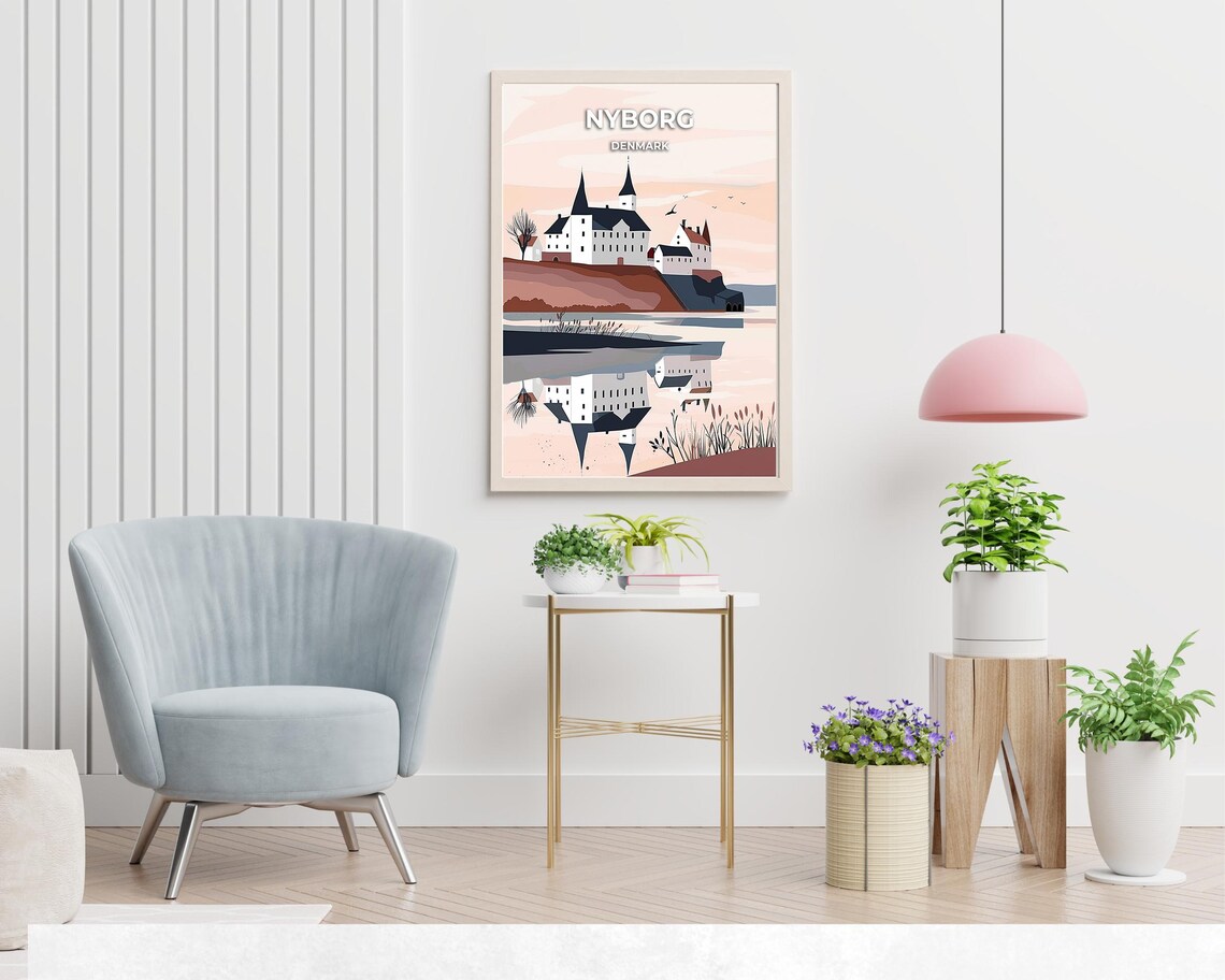 Nyborg Castle Travel Poster, Nyborg Denmark City Print - Image 2