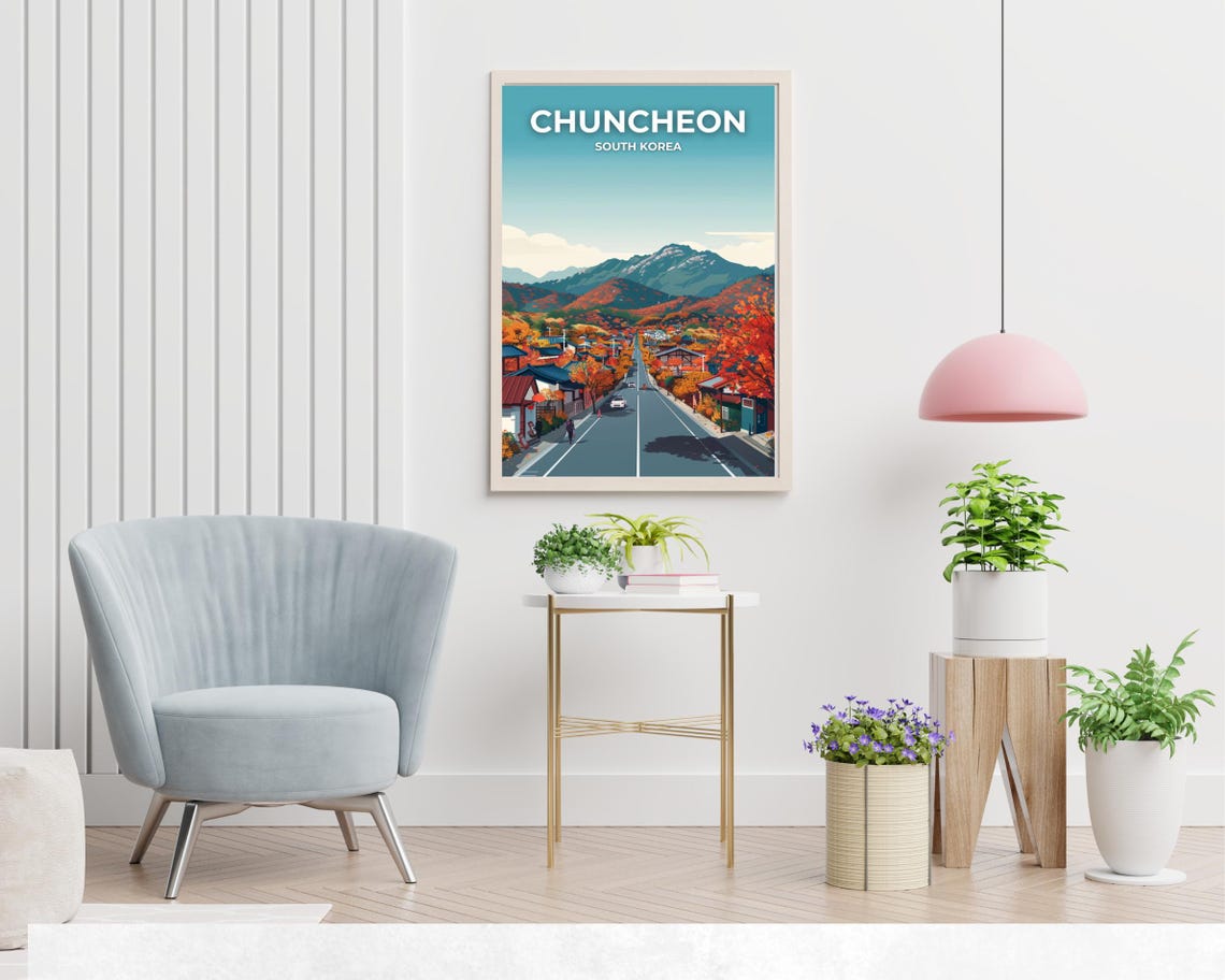 Nami Island Travel Print Wall Art Chuncheon South Korea City Print Nami Island Travel Gift Nami Island Poster - Image 2
