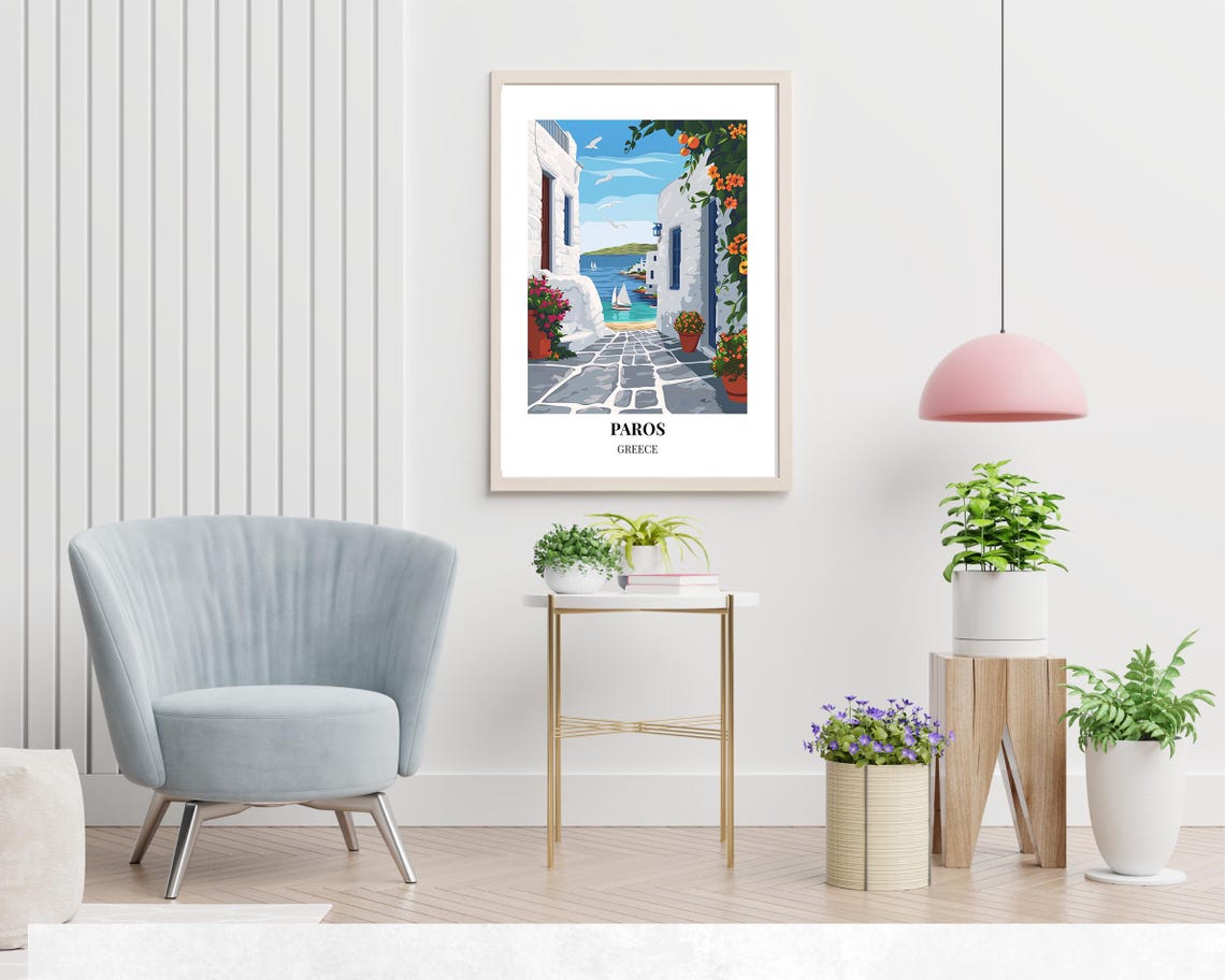 Paros Greece Travel Poster, City Poster - Image 2