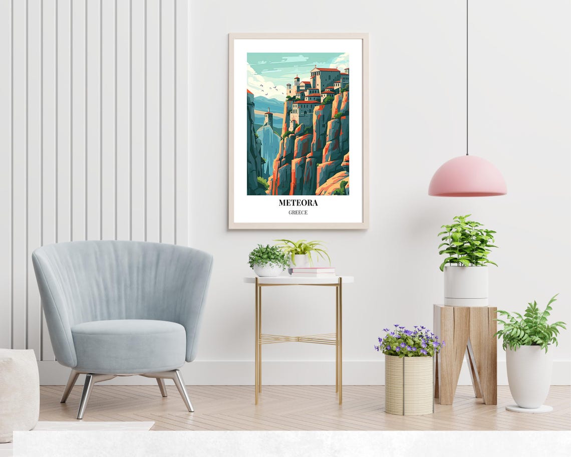 Monasteries Of Meteora Travel Print Wall Art Meteora Greece City Print Monasteries Of Meteora Travel Gift Monasteries Of Meteora Poster - Image 2