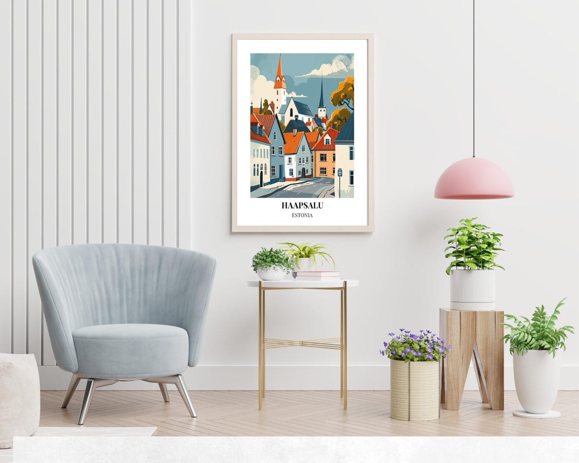 Haapsalu Travel Print Wall Art Haapsalu Estonia City Print Haapsalu Travel Gift Haapsalu City Poster Travel Gift - Image 2