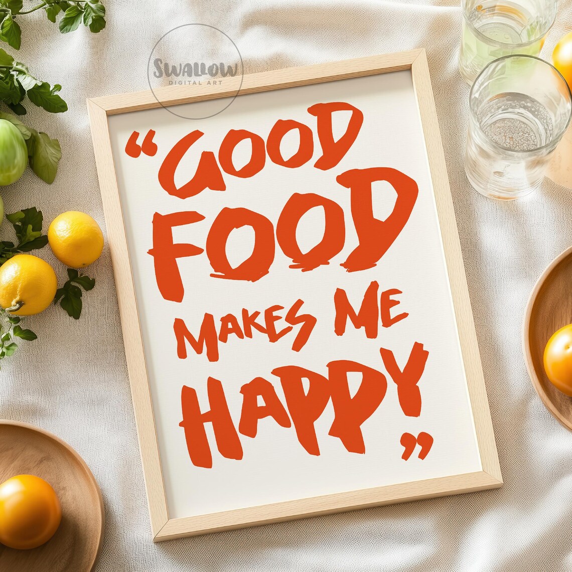Kitchen Prints Typography Print Food Quote Poster Wall Art Trendy Wall Art Cute Kitchen Decor - Image 4