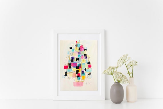 Cristhmas Tree Abstract Print Art Print Watercolor Paint Wall Art Wall Art For Living Room