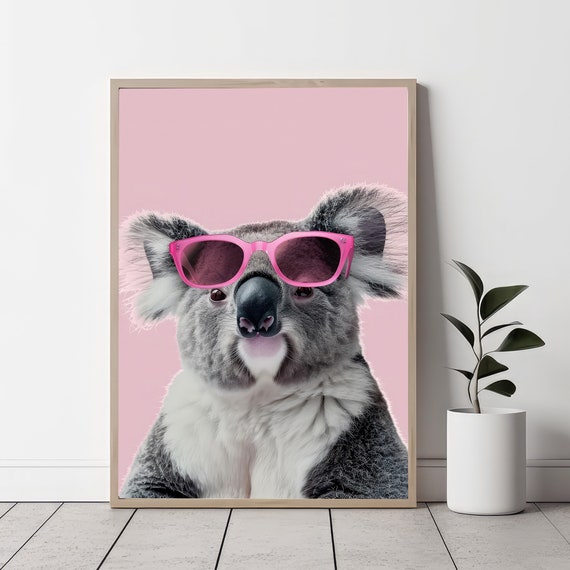 Funny Koala Print, Nursery Decor Animal Art Print