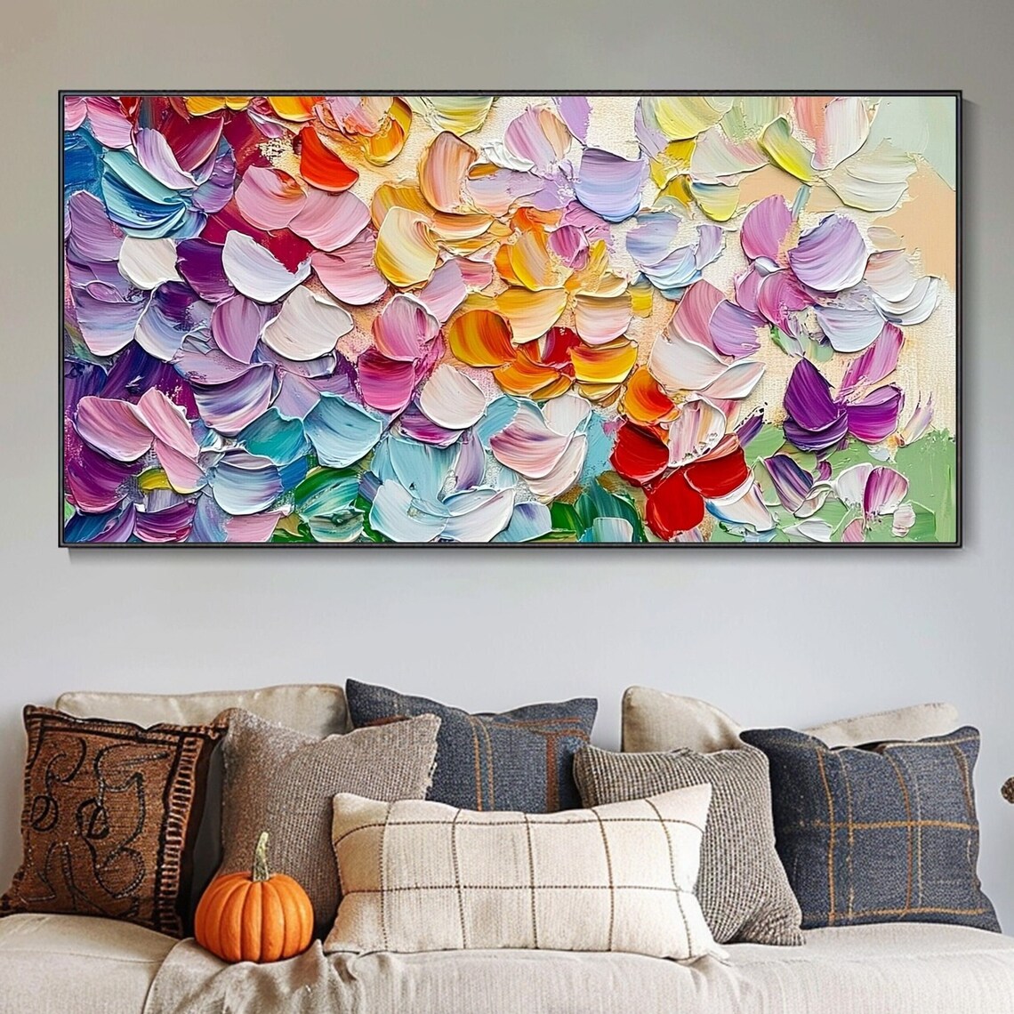 Boho Abstract Landscape Knife Painting Art Print
