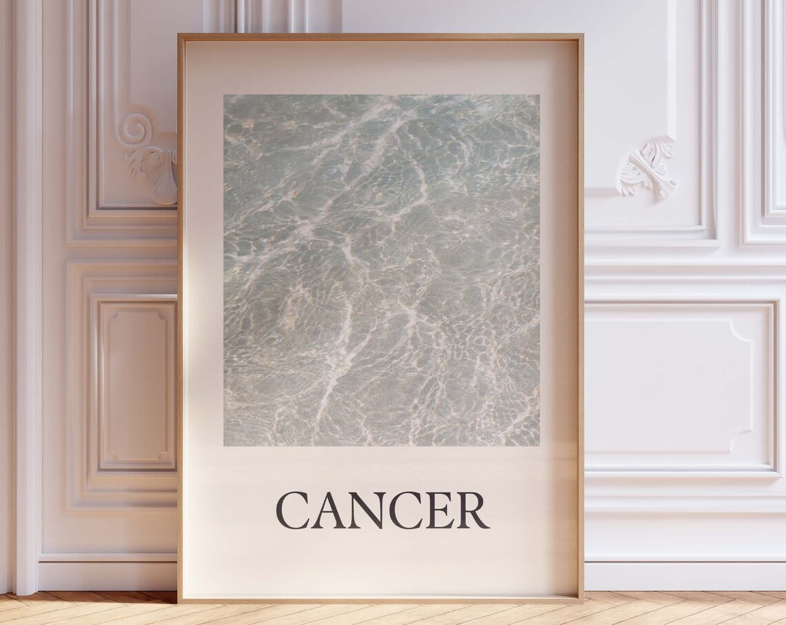 Cancer Zodiac Art Print, Astrology Decor