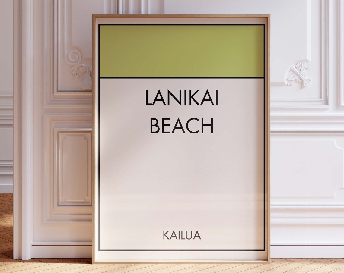 Lanikai Beach Art Print, Hawaii Oahu Honolulu