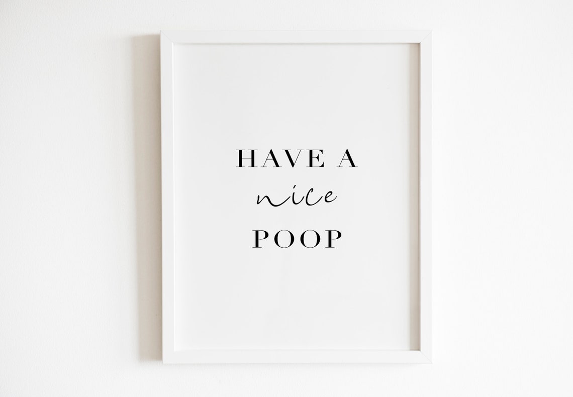 Have A Nice Poop Funny Bathroom Humor Typography Decor Poster