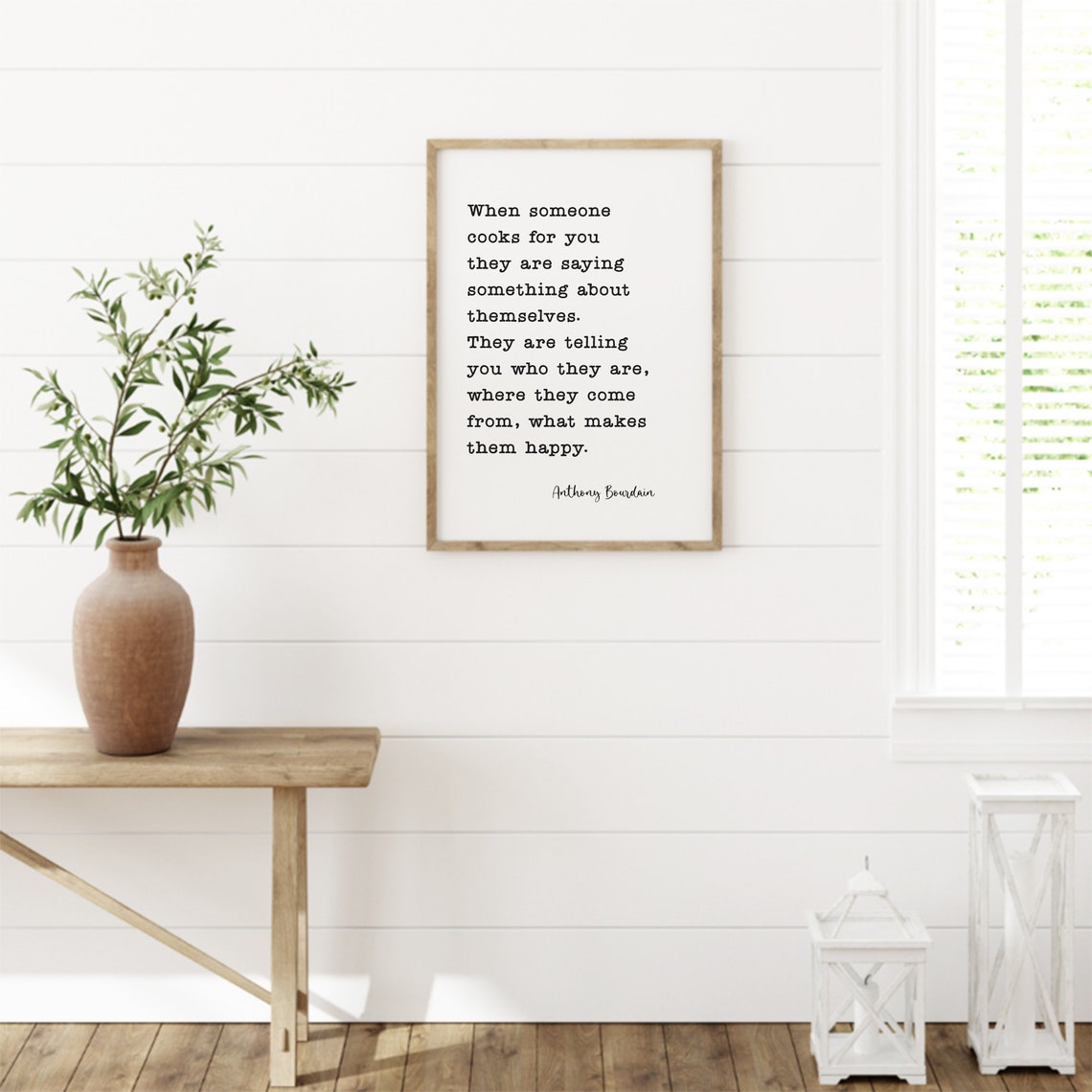 Anthony Bourdain When Someone Cooks For You Kitchen Quote Poster - Image 3