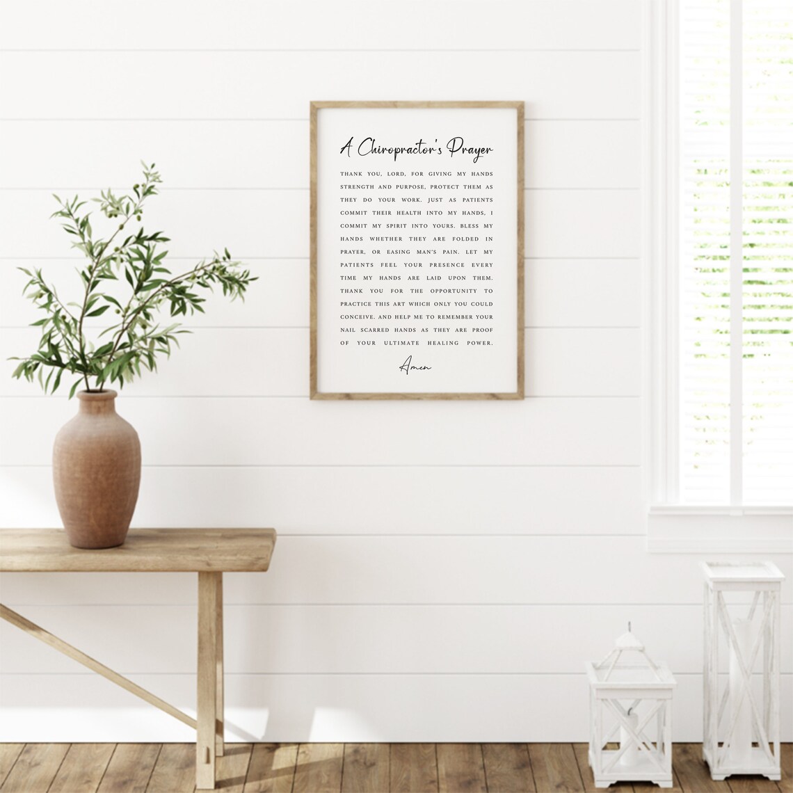 A Chiropractors Prayer Minimalist Art Print - Image 3
