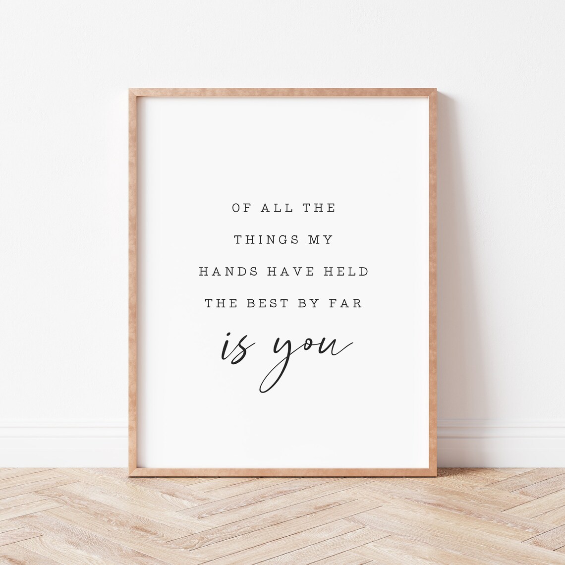 Nursery Quote Print, Minimal Baby Room Art