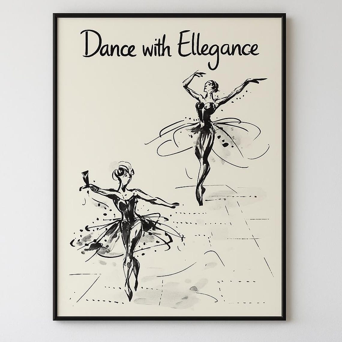 Ballet Art Poster, Dance With Elegance