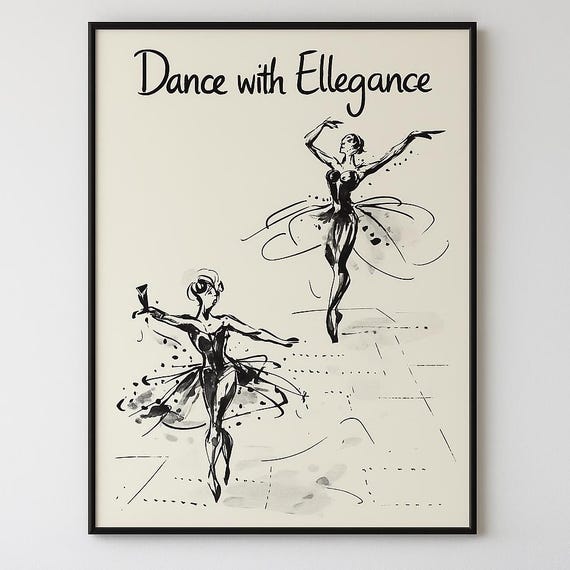 Ballet Art Poster, Dance With Elegance