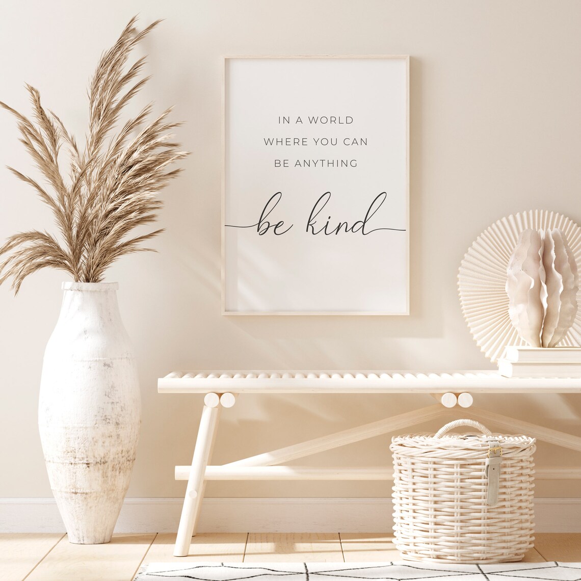 Be Kind Inspirational Quote Print, Nursery Wall Decor - Image 2