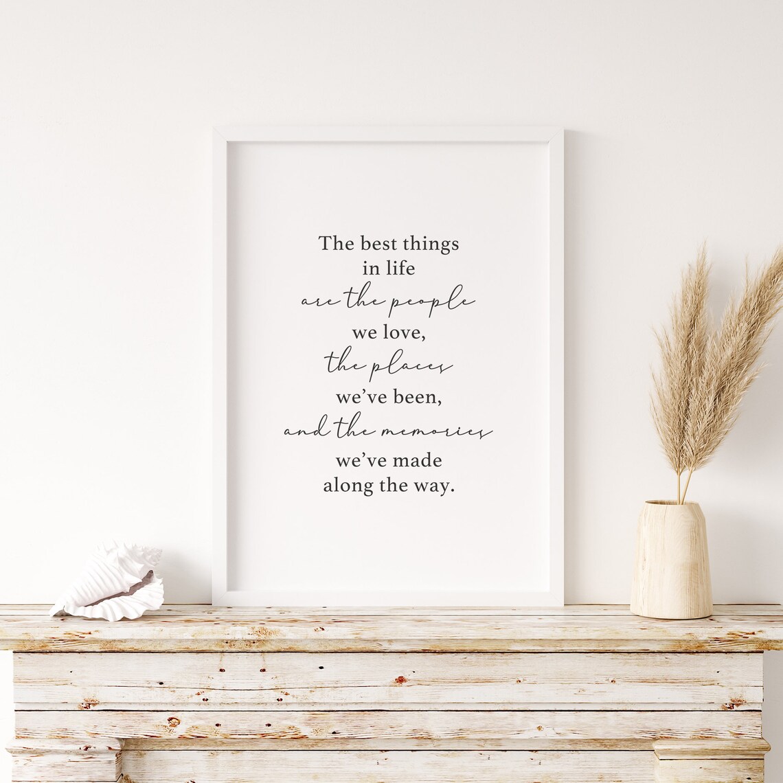 The Best Things In Life Family Quotes Art Print - Image 7