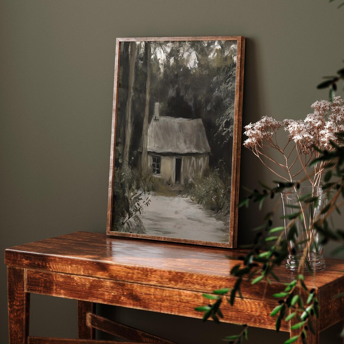 Vintage Cabin In The Woods, Moody Forest Path - Image 6