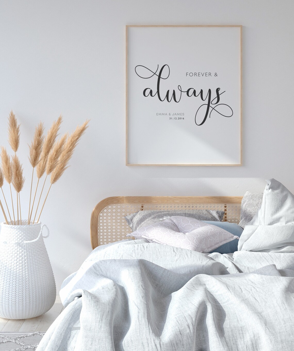 Custom Couple Print: Forever and Always Quote - Image 3