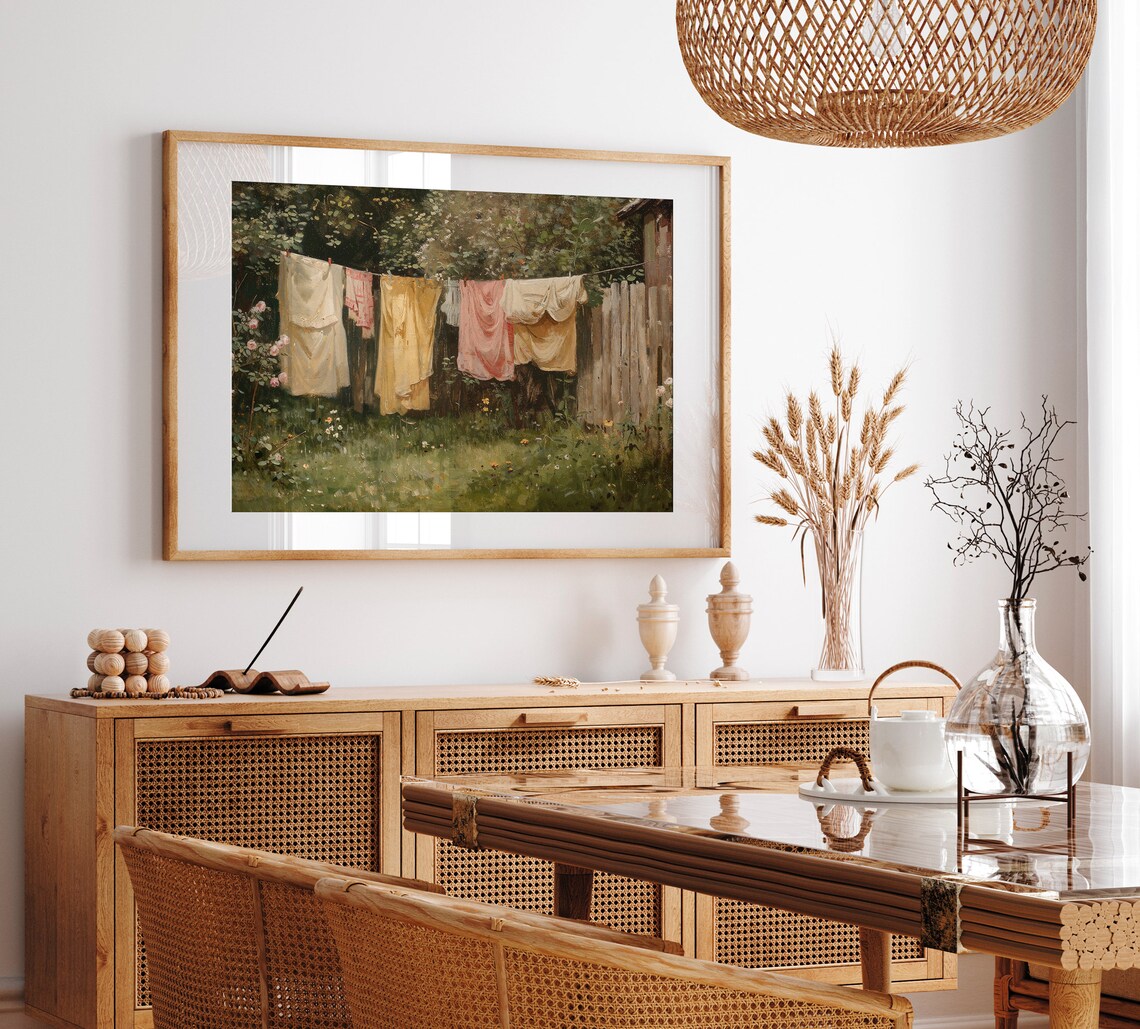 Laundry Room Farmhouse Clothesline Wall Art Print - Image 2