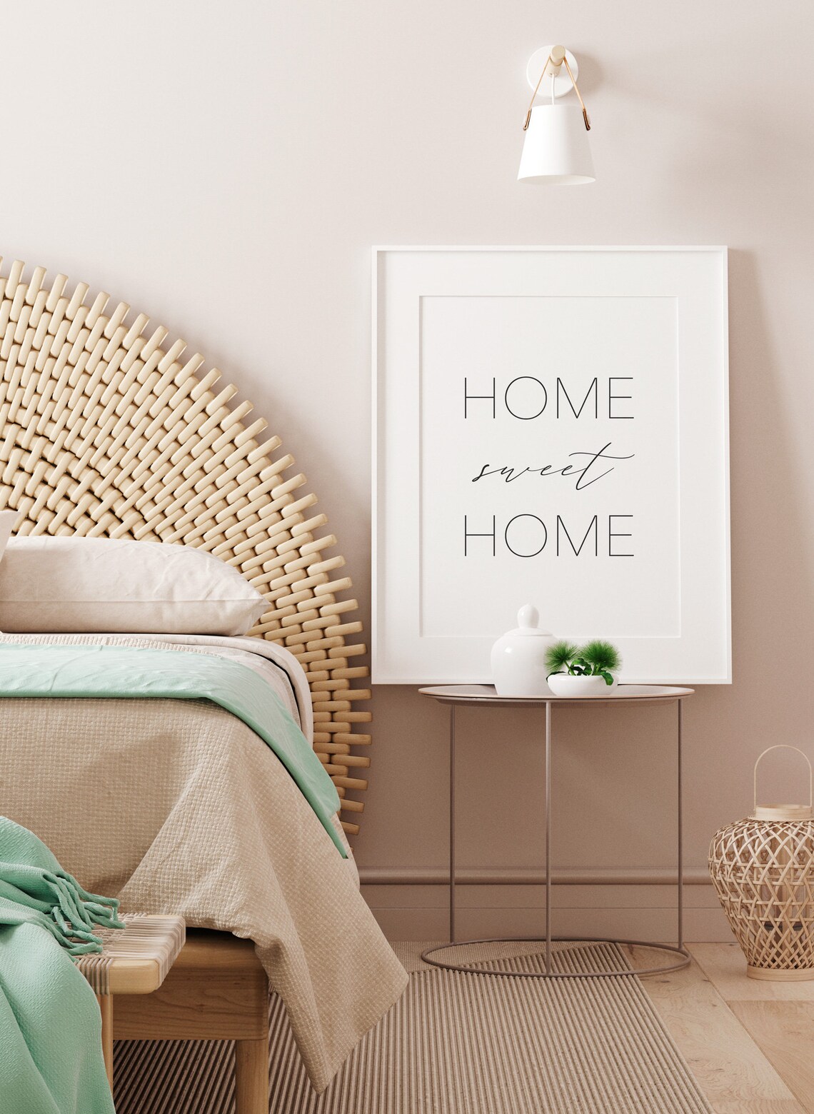 Sweet Home Inspirational Quote Poster, Scandinavian Decor - Image 2
