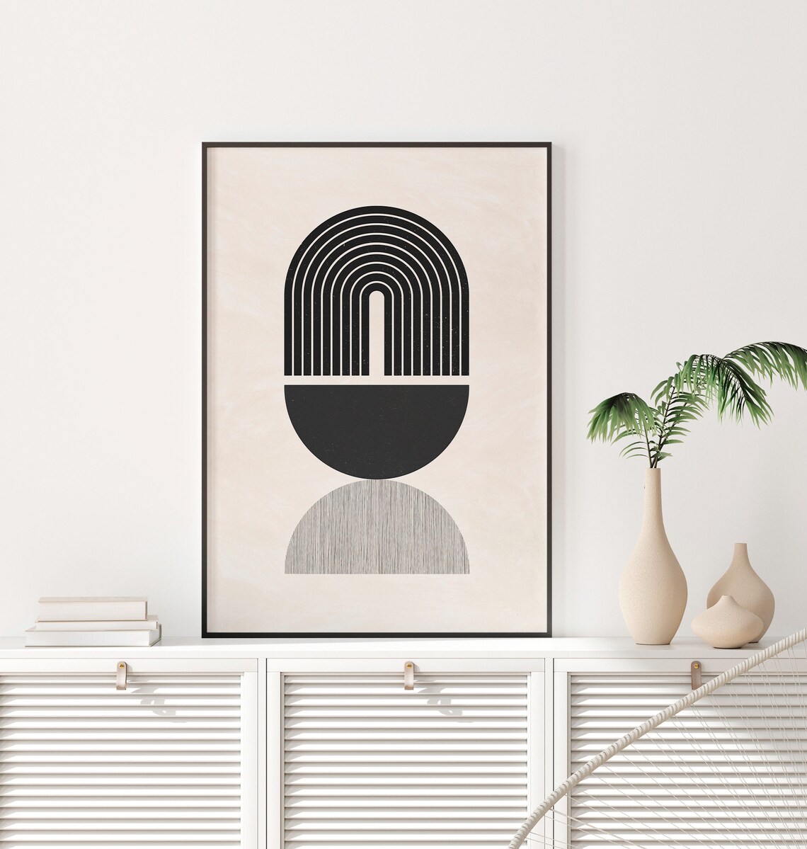 Mid Century Modern Geometric Arch Art Print - Image 2
