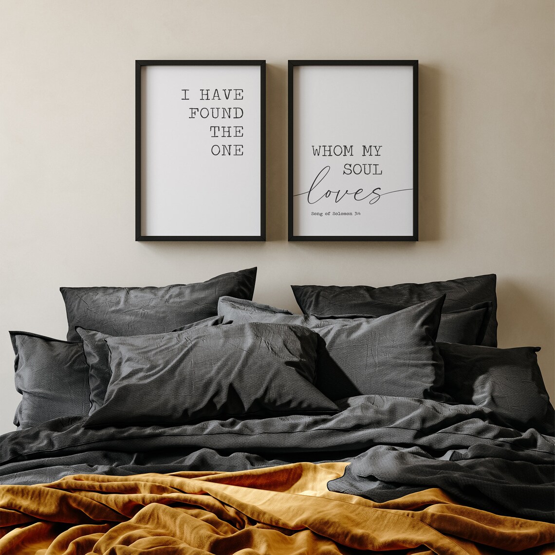 I Have Found The One Whom My Soul Loves Song Of Solomon Quote Set Poster - Image 4