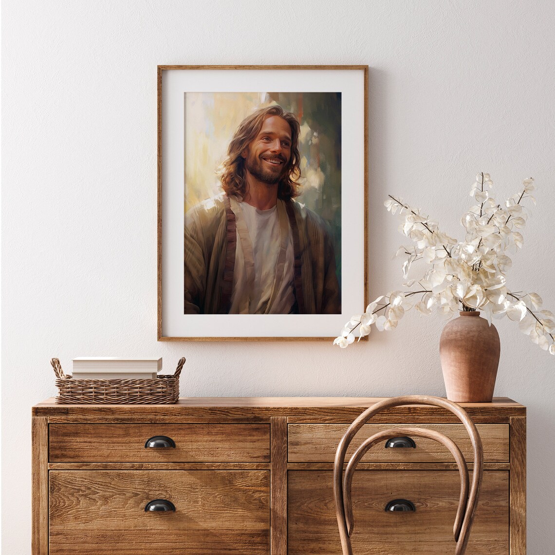 Jesus Farmhouse Christian Wall Art, Art Print - Image 4