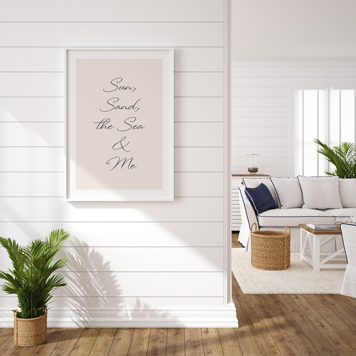 Sun Sand The Sea And Me Summer Quotes Art Print - Image 3