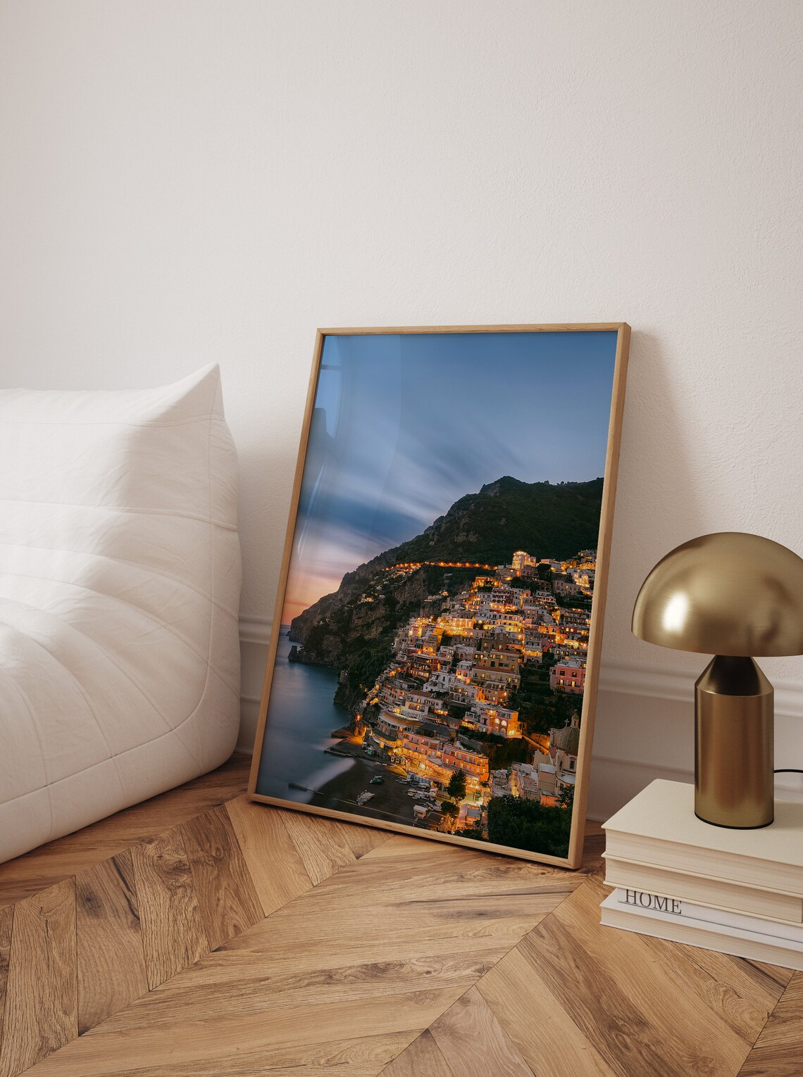 Positano Italy Evening Coastline Photography Amalfi Coast Poster