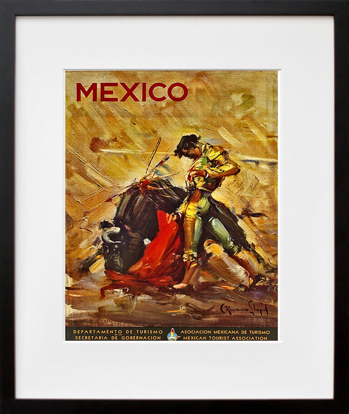 Mexico Retro Travel Poster, Mexican Home Decor Print - Image 2
