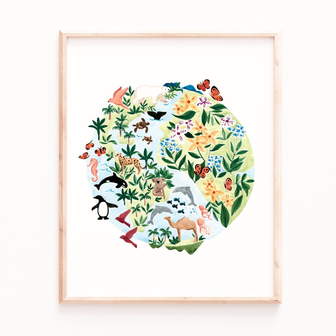 Earth Art Print, Botanical Nursery Wall Decor - Image 3