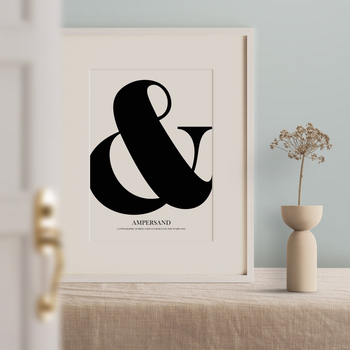 Giant Ampersand Typographic Symbol Bold Black Letter Art Poster - Image 2