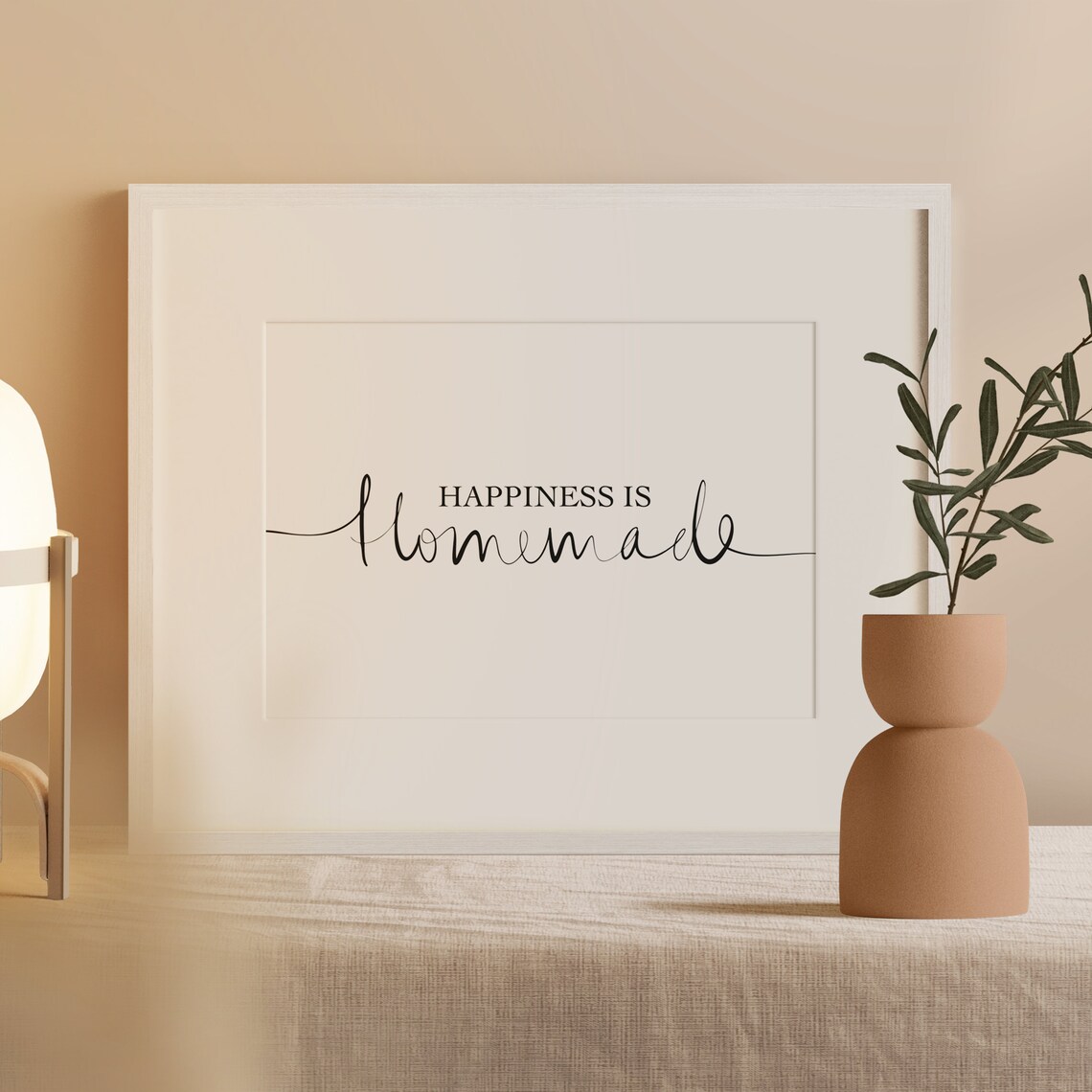 Happiness Is Homemade Typography Art Print - Image 2