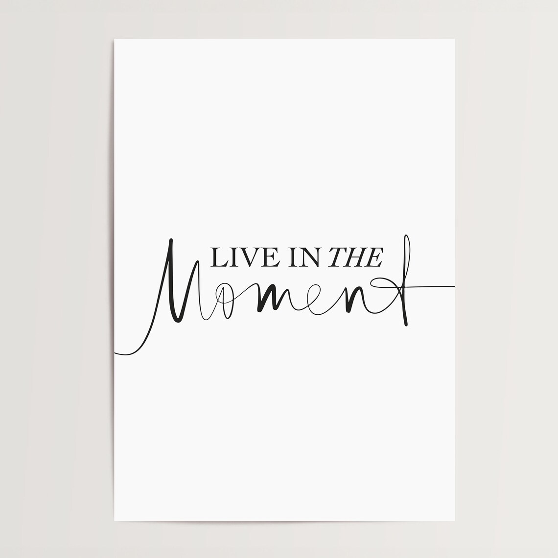Live In The Moment Mindfulness Quote Art Print - Image 4