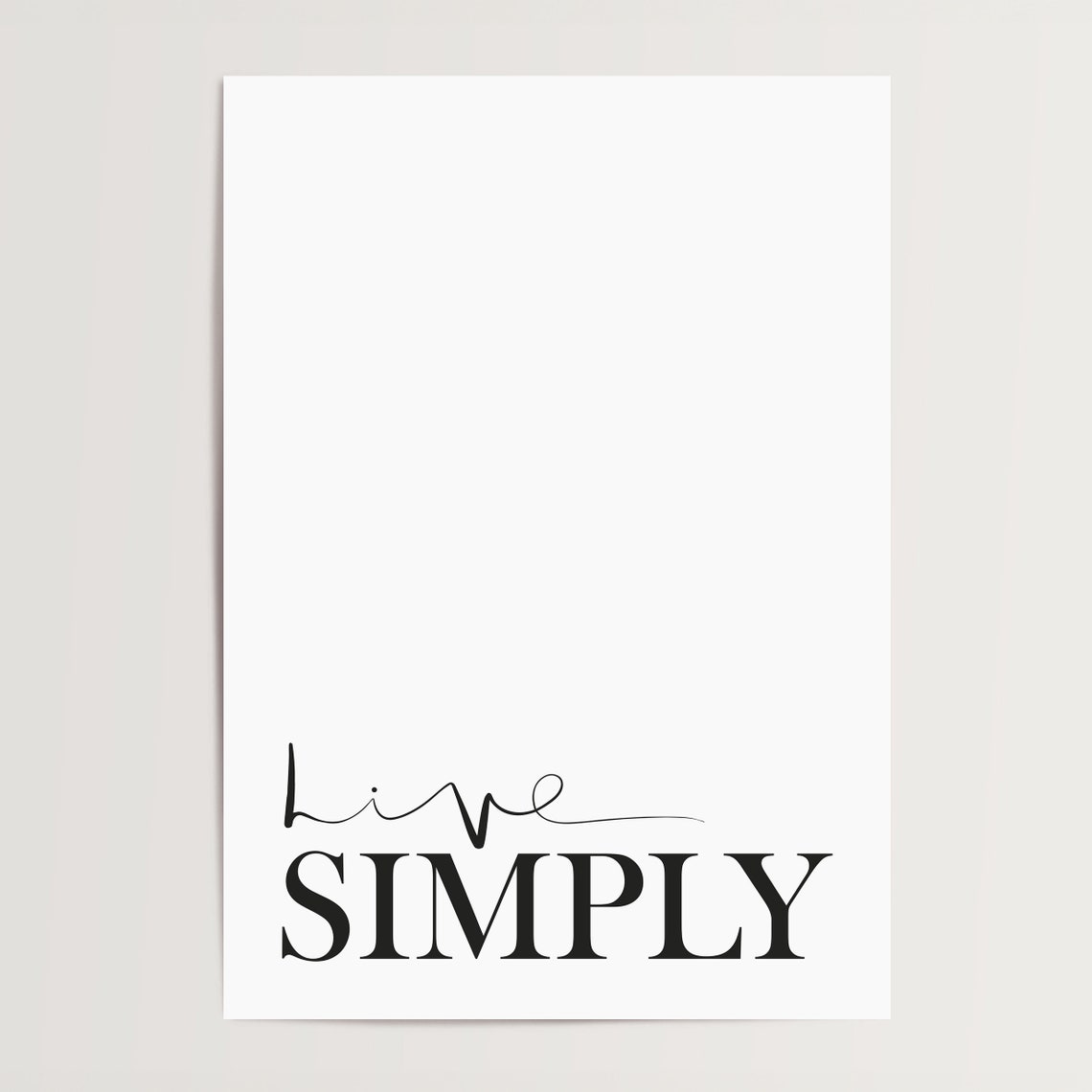 Live Simply Bold Serif Typography Calm Minimalist Quote Poster - Image 4