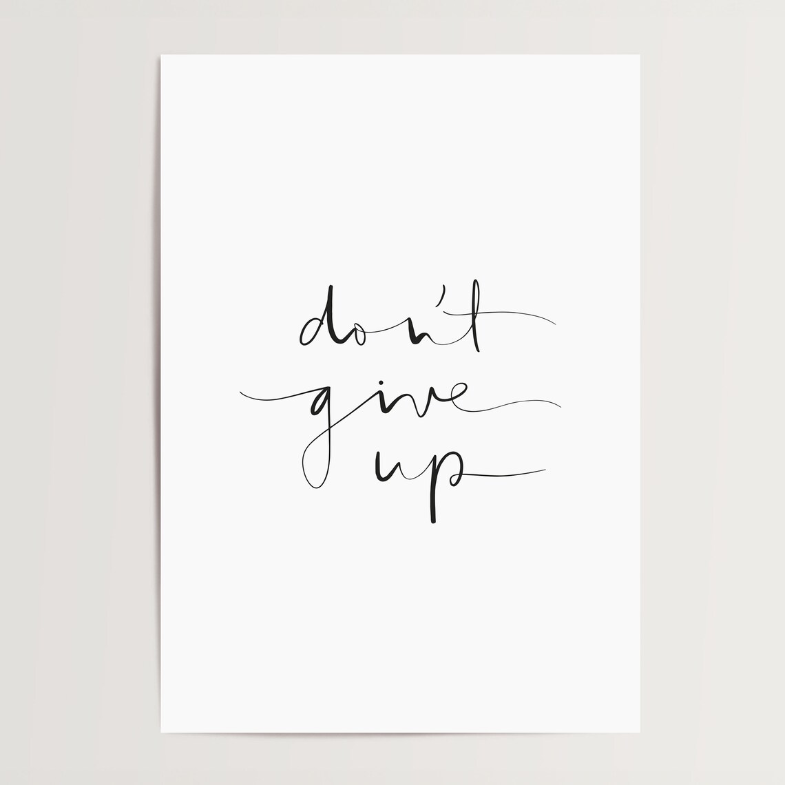 Dont Give Up Motivation Typography Art Print - Image 4