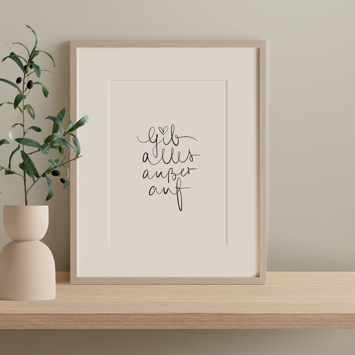 Gib Alles Auer Auf Motivation Typography Art Print - Image 2