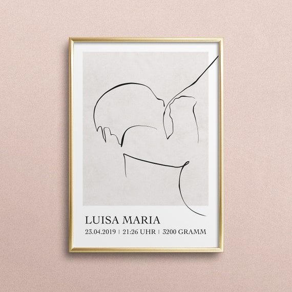 Personalized Birthposter With Name Date And Weight Print Wallart Fine Art Print Motherhood Birth Gift Baby Poster Nursery