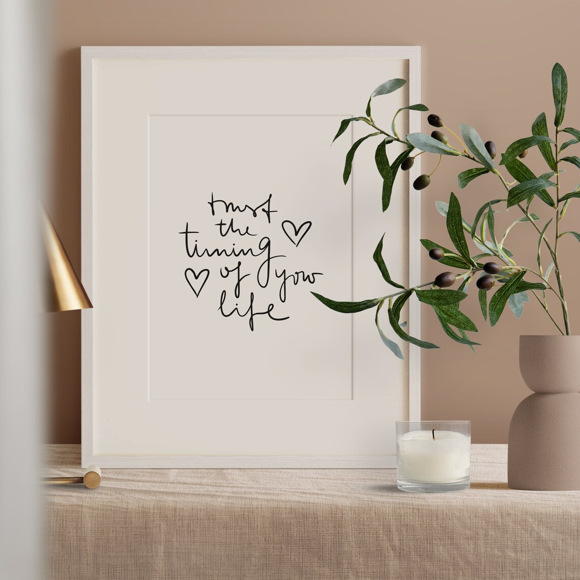 Trust The Timing Of Your Life Typography Art Print - Image 3