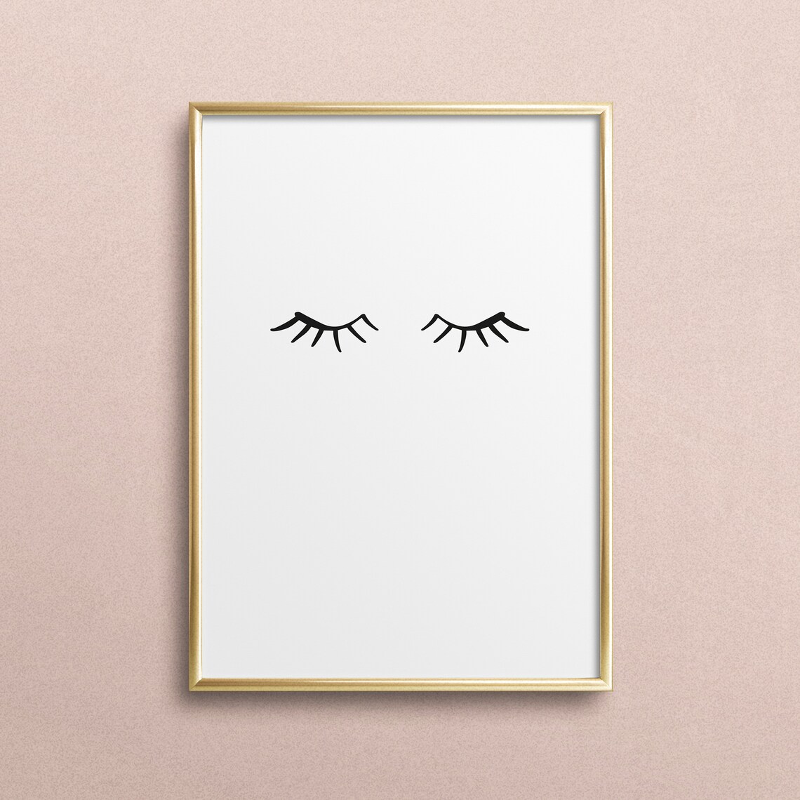 Sleeping Eyes Nursery Kids Typography Art Print