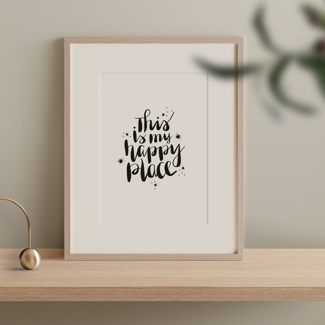 This Is My Happy Place Typography Art Print - Image 2