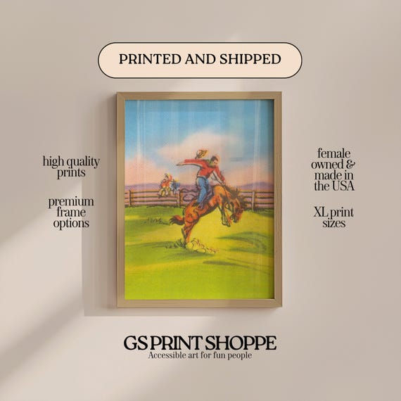 Cowboy Baby Vertical Art Print