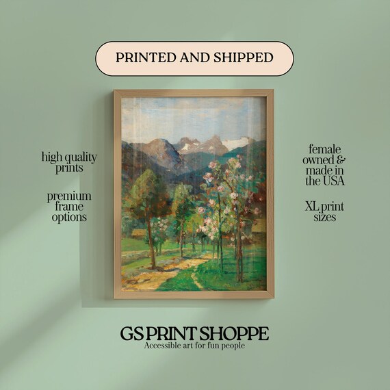 Altaussee Austria Mountain Blossom Trees Alpine Meadow Vertical Art Wall Poster