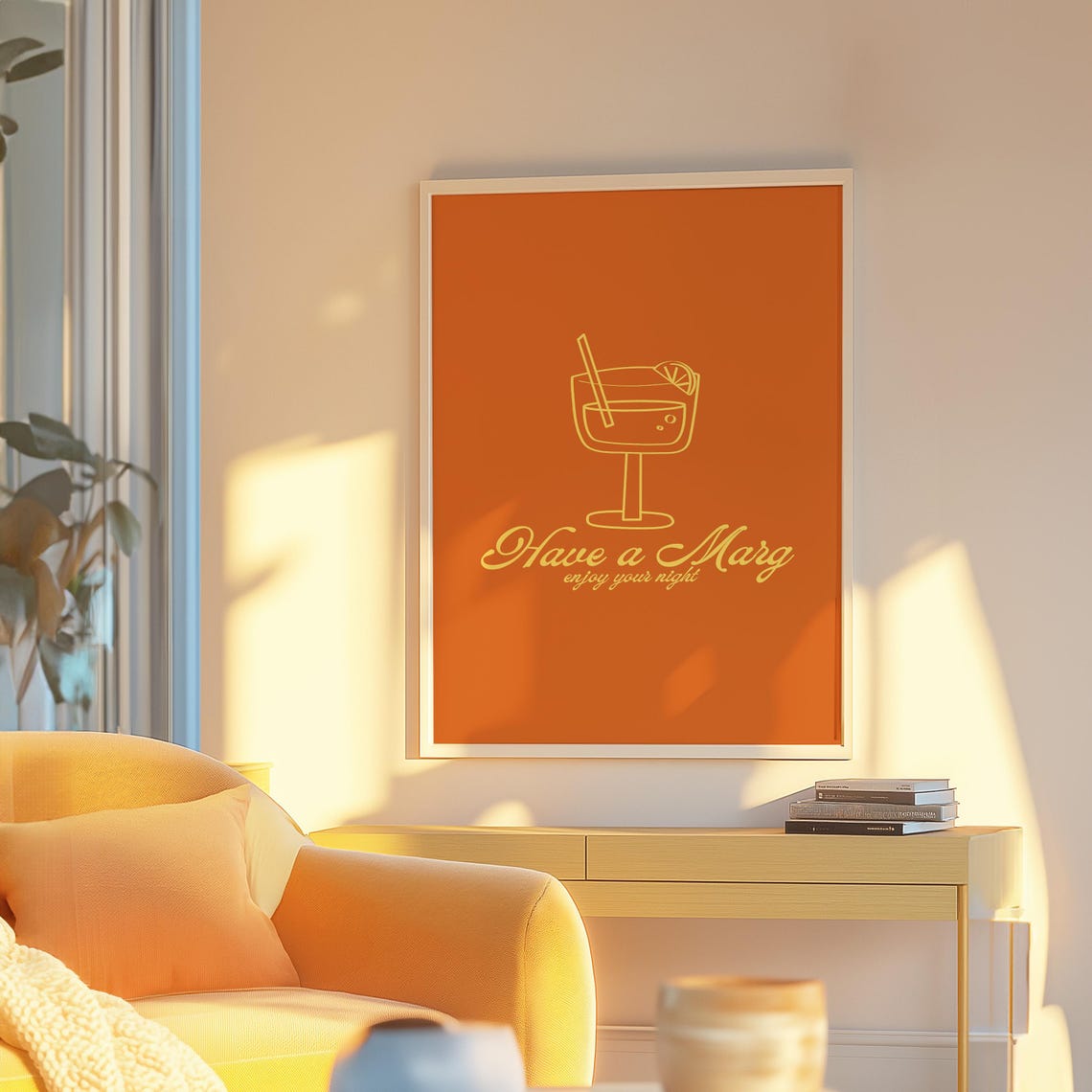 Have A Marg Enjoy Your Night Orange Margarita Bar Cart Poster - Image 2